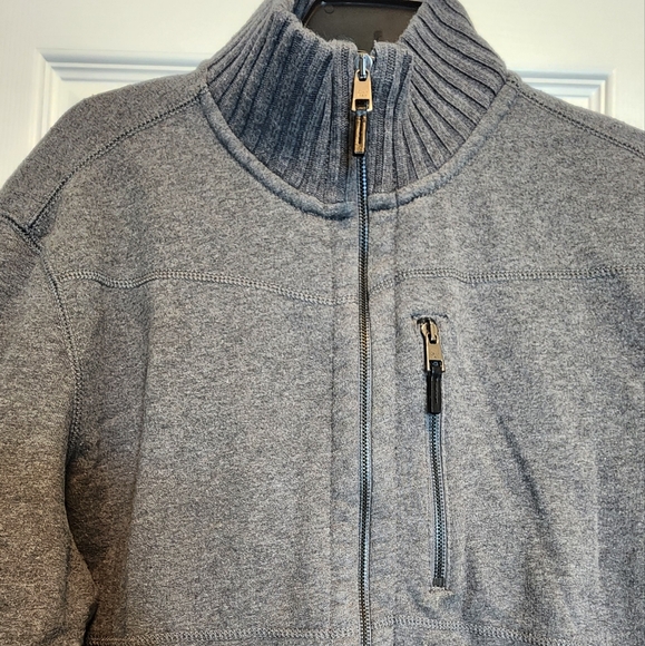 Mens Calvin Klein Full Zip Sweat Jacket Grey Size Large - Picture 3 of 8